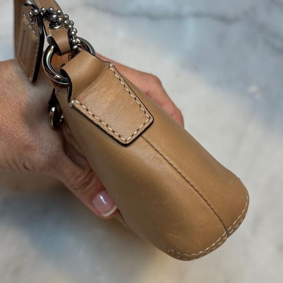 Coach Bag Purse Handbag Mini Leather Pocketbook Smooth Tan Glove Bag - Picture 7 of 14